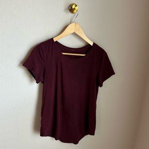 Lululemon Maroon Love tee, size 6